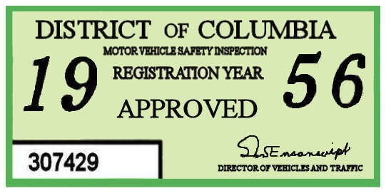 (image for) 1956 DC Inspection sticker
